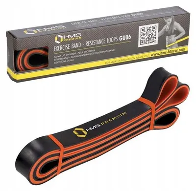 Produktbild von HMS GU06 Widerstandsband Schwarz-Orange 18-40,5 kg 2,25 m