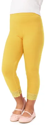 Image de Leggings 3/4 pour fille Merry Style MS10-293 (jaune, 128 cm)