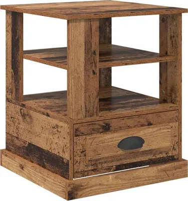 Obrázok produktu pre vidaXL Nočný stolík so zásuvkami z regenerovaného dreva 50 x 50 x 60 cm materiál na báze dreva