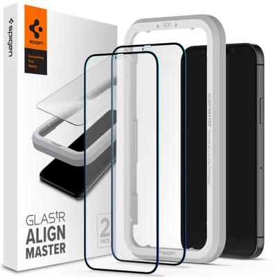 Produktbild von Spigen AGL01802, Apple, iPhone 12 Pro / iPhone 12, Transparent, 2 Stück(e)