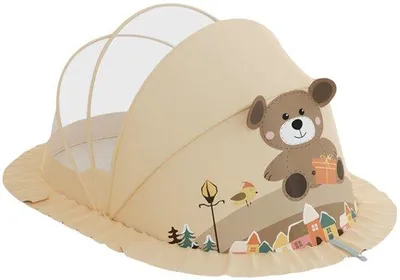 Productafbeelding van Unyqoos® muggennet voor baby's – opvouwbaar pop-up beschermnet, ruim U-vormig ontwerp, stabiel dubbel frame, lichtgewicht en geschikt voor reizen, geschikt voor baby's van 0 tot 5 jaar, voor binnen- en buitengebruik