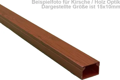 Produktbild von Kabelkanal 60×40 mm Kirsche dunkel Holzoptik Maserung – 1 m – zum Schrauben