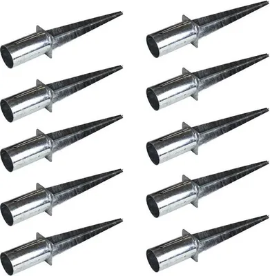 Produktbild von Einschlaghülse Bodenhülse rund 10x Ø 80 mm verzinkt Pfostenträger Bodenanker Set