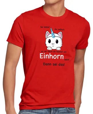 Produktbild von style3 Sei immer du selbst! Einhorn Herren T-Shirt Unicorn