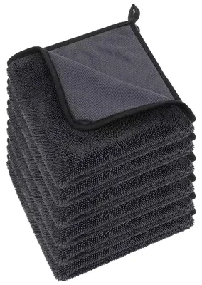 Productafbeelding van 6 microvezeldoeken, autoverzorgingsset, 40 x 30 cm, grijs