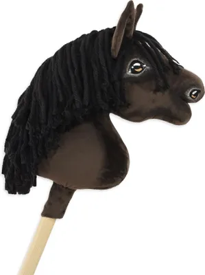 Obrázek produktu pro Kůň na tyči Super Hobby Horse Premium - tmavý hákový kůň A4