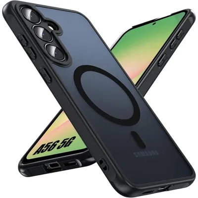 Image de Coque pour Samsung Galaxy A56 5G avec Protection Caméra Anti-Rayures Intégrée - Noir