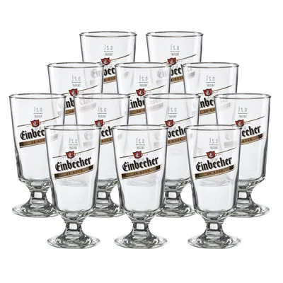 Produktbild von 12x Einbecker Urbock Glas 0,2L geeicht – Edler Biergenuss mit Silberrand, stilvolles Tasting-Glas für Kenner, Gastronomie und Sammler