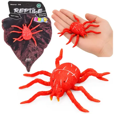 Obrázek produktu pro Pavoučí červená gumová figurka natahovací realistická 12 cm