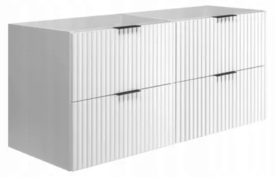 Zdjęcie produktu dla Szafka Łazienkowa Wisząca Pod Umywalkę 160X46 Cm Flisan Biała Fronty Mdf