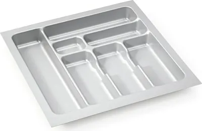 Obrázok produktu pre Zásobník na príbory-1, sivý 55 cm (Š 450-490 x D 440-490 mm) so 7 priehradkami / Zásobník na príbory / Box na príbory