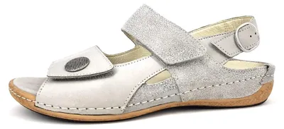 Produktbild von Waldläufer Heliett Damenschuhe Sandalen Bequem Sandalette Grau Freizeit, Schuhgröße:EUR 41.5 | UK 7.5