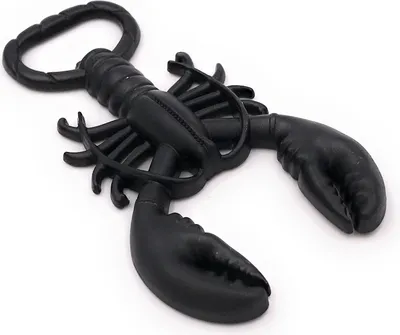 Produktbild von Onwomania Schlüsselanhänger Flaschenöffner Kronkorken Skorpion schwarz Anhänger Keychain