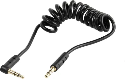 Zdjęcie produktu dla ViVanco™VVAJACK90SPIR15GK, 3.5mm TRS, Męska, 3.5mm TRS, Męska, 1,5 m, Czarny