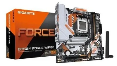 Productafbeelding van Moederbord, GIGABYTE B850M FORCE WF6E, Micro-ATX, AMD B850 chipset, DDR5, PCIe 5.0, WiFi 6E