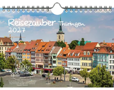 Produktbild von Reisezauber Thüringen DIN A5 Kalender für 2027 Städte Bundesland Menschen - Seelenzauber