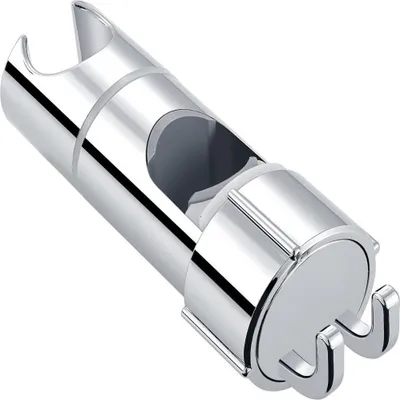 Obrázek produktu pro Sprchová hlavice ø 16/27 mm - Se 2 háčky - Nastavitelná - ABS - Pro ruční sprchu nebo sprchovou hlavici do koupelny - Univerzální držák ruční sprchy - Stříbrný