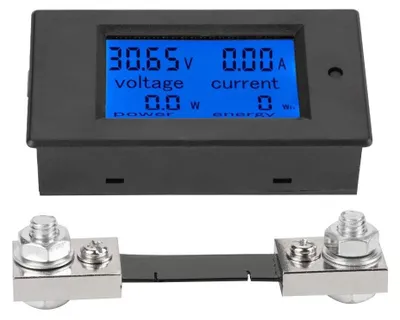 Productafbeelding van 100 A DC, multifunctionele digitale vermogensmeter, energiemonitormodule, voltmeter, ampèremeter met 50 A shunt