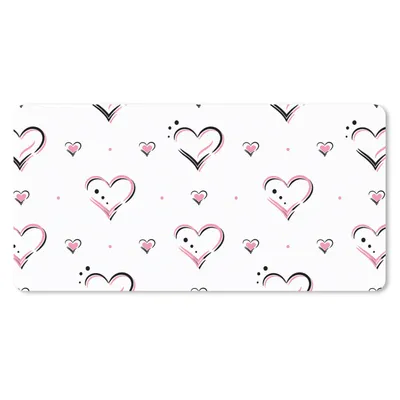 Produktbild von MuchoWow® Mauspad Mousepad Liebe - Rosa - Geschenk zum Valentinstag 60x30 cm - Mousepads - Maus Mat - Pad - Mausunterlage - Nachhaltig