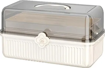 Obrázek produktu pro Box na léky – lékárnička – objem 12 l – 3 police – plast – 30,5 × 21,5 × 20 cm – nosnost 60 kg – bílá