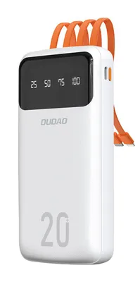 Image de Batterie externe 20 000 mAh, câble 3 en 1 Type-C/microUSB/Lightning Dudao
