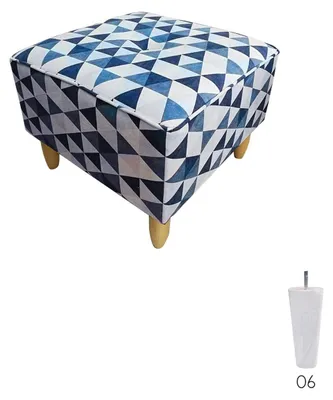 Produktbild von Hocker Merkury aus massivem Holz, weiß lackiert, 40 cm breit, 42 cm hoch, 40 cm tief