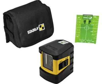 Obrázek produktu pro Křížový laser STABILA LAX 60G kompaktní se zeleným paprskem a cílovým terčíkem, v ochranném pouzdru