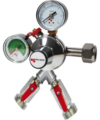 Image de Reducteur de pression, régulateur de pression, détendeur - CO2, Premium Micro Matic, 2 lignes