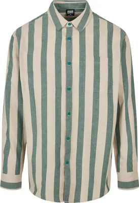 Produktbild von Urban Classics - Striped Shirt Hemd green / softsea - M