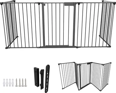 Obrázek produktu pro TolleTour Krbová bezpečnostní mřížka 5x krbová mřížka 310x75cm Dětská bezpečnostní mřížka Zábranová mřížka Ochranná mřížka Bezpečnostní mřížka ke sporáku Ohrádka Bezpečnostní mřížka na dveře
