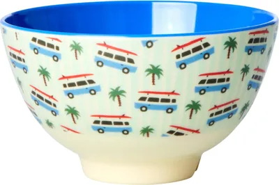 Produktbild von Rice Kleine Schüssel - Blau - Cars Print Melamin