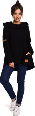 Produktbild von BeWear Damen-Kapuzenpulli mit Kapuze Meinolf B131 schwarz XL