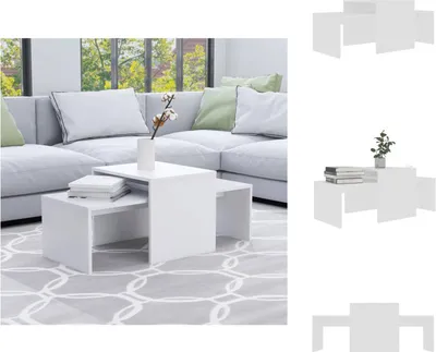 Obrázek produktu pro vidaXL Konferenční stolek bílý 100x48x40 cm materiál na bázi dřeva - Konferenční stolky