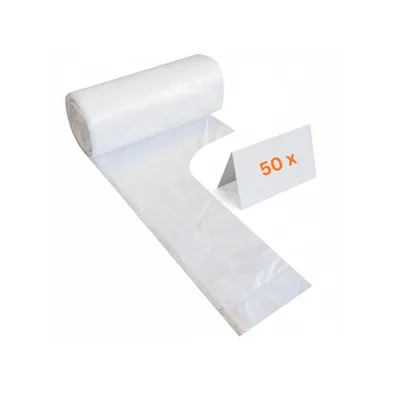 Image de Sacs poubelle RyanPack Profi avec poignées, en PEHD, 48 x 47 cm, 1 500 pièces (30 x 50), blancs, lot en gros pour la restauration et le commerce