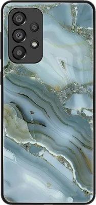 Produktbild von König Design Hülle kompatibel mit Samsung Galaxy A33 5G Kunststoff Soft Handyhülle - Handy Case Marmor Blau