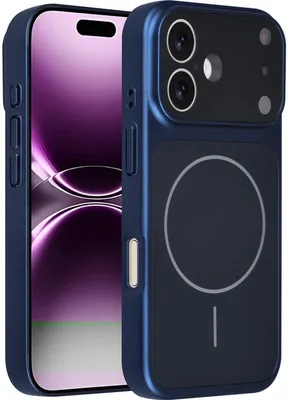 Immagine prodotto di Custodia in vetro opaco TUNIQ per iPhone 17 - MagSafe - Blu