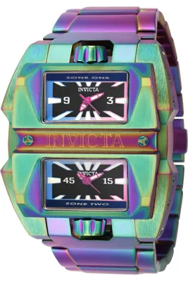 Obrázek produktu pro Pánské náramkové hodinky Invicta Akula 41712 - Quartzový strojek - Nerezová ocel s černým ciferníkem - 50 mm