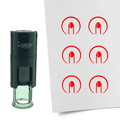 Produktbild von CombiCraft Selbstfärbender Stempel 'Nagel' in der Farbe Rot, Ø10mm