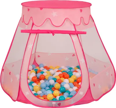 Produktbild von Selonis Spielzelt 105x90cm 100 Bälle ∅6cm Zelt Mit Bunten Bällen Für Babys Und Kinder
