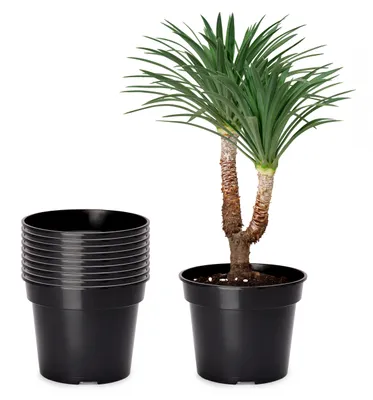 Produktbild von 10 Stück Kunststoff rund Pflanztopf Kräutertopf Anzuchttopf  für Garten ⌀ 48cm H=35cm GD-0025