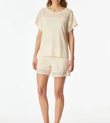Image de Schiesser pyjama pantalon court modern allure pearl femmes