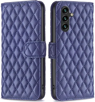 Produktbild von Samsung Galaxy A56 Hülle - BINFEN Rhombus Klapphülle - Blau