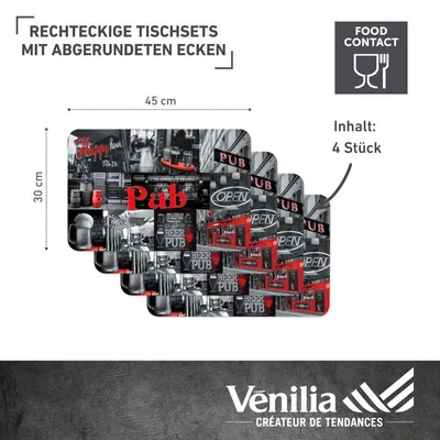Produktbild von Tischset Pub, 45x30cm, 4 Stück
