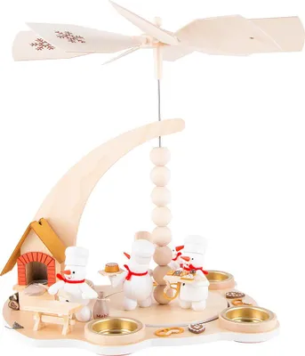 Productafbeelding van Eénlaags piramidevormige kerstbakkerij met rookoven (27 cm) van Zenker Volkskunst