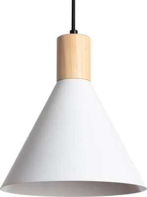 Produktbild von Pendelleuchte aus Metall und Holz Arbat Weiß