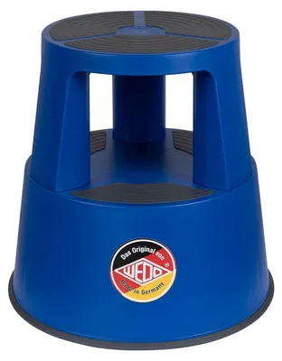 Productafbeelding van Rolkruk opstapkruk rolkrukje - Antislip treden - Hoogte 42,8 cm - Blauw