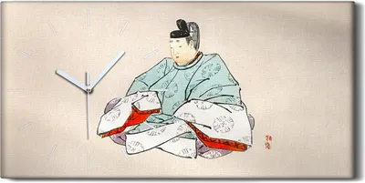 Produktbild von Wohnzimmer-Bild Leinwand Uhr 60x30 Malerei Asiatische Traditionelle Kimono Kunst - weiße Hände