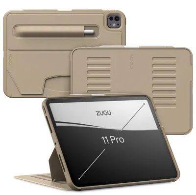 Produktbild von Zugu Case Hülle iPad Pro 11" (M4-M5) – Verstellbarer Magnetständer mit 8 Winkeln – Sichere Magnetbefestigung an jeder Metalloberfläche – Kompatibilität mit drahtlosem Aufladen des Apple Pencils