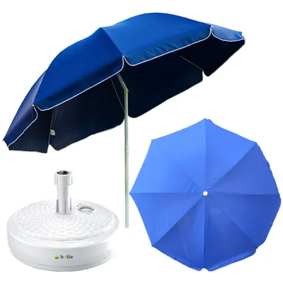 Zdjęcie produktu dla Parasol ogrodowy Parasol ogrodowy 240 cm z okrągłą podstawą w zestawie Ogród Plaża Balkon