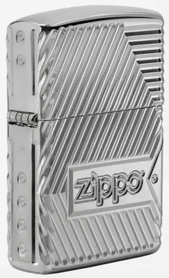 Produktbild von Zippo Armor Case Feuerzeug chrom poliert 8 Sides Flame mit rotem Epoxidharz